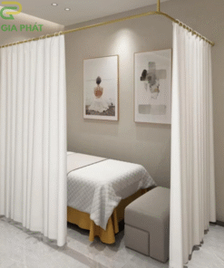 Rèm Spa giá rẻ chất liệu voan trắng - SPA008