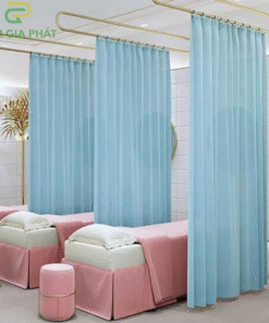 Rèm treo Spa giá rẻ chất liệu voan trắng