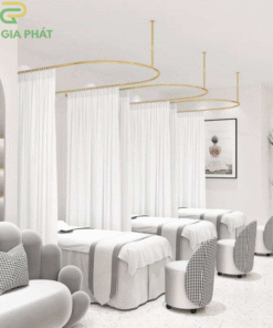 Rèm ngăn spa chất liệu voan trắng siêu đẹp