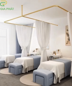 Rèm Spa giá rẻ chất liệu voan trắng - SPA009