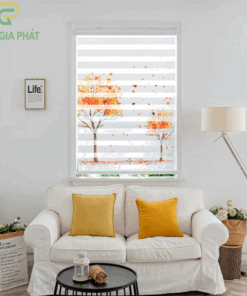 Rèm cầu vồng in tranh mã CV1012-40