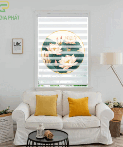 Rèm cầu vồng in tranh mã CV1012-25