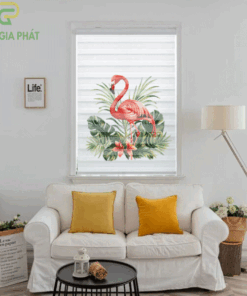 Rèm cầu vồng in tranh mã CV1012-15