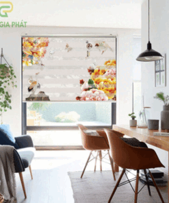 Rèm cầu vồng in tranh mã CV1012-03