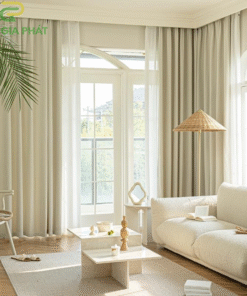 Rèm vải cửa sổ 2 lớp đẹp cho phòng khách mã DIM2919 - 010