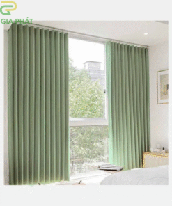 Rèm vải màu xanh cản nắng giá rẻ mã BYG2909 - 08