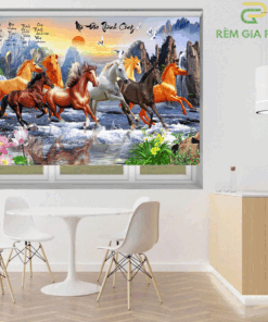 Rèm cuốn in tranh mã T2193-01