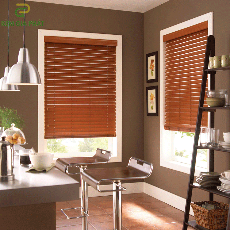 Rèm gỗ bản 5cm hệ 1 dây hãng Modero mã BW1105