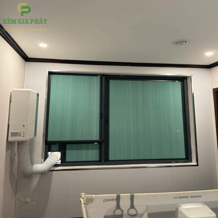 Vách rèm tổ ong gắn kính đẹp mã FSV004