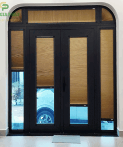 Vách rèm tổ ong gắn kính đẹp mã FSV006