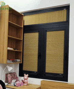 Vách rèm tổ ong gắn kính đẹp mã FSV005